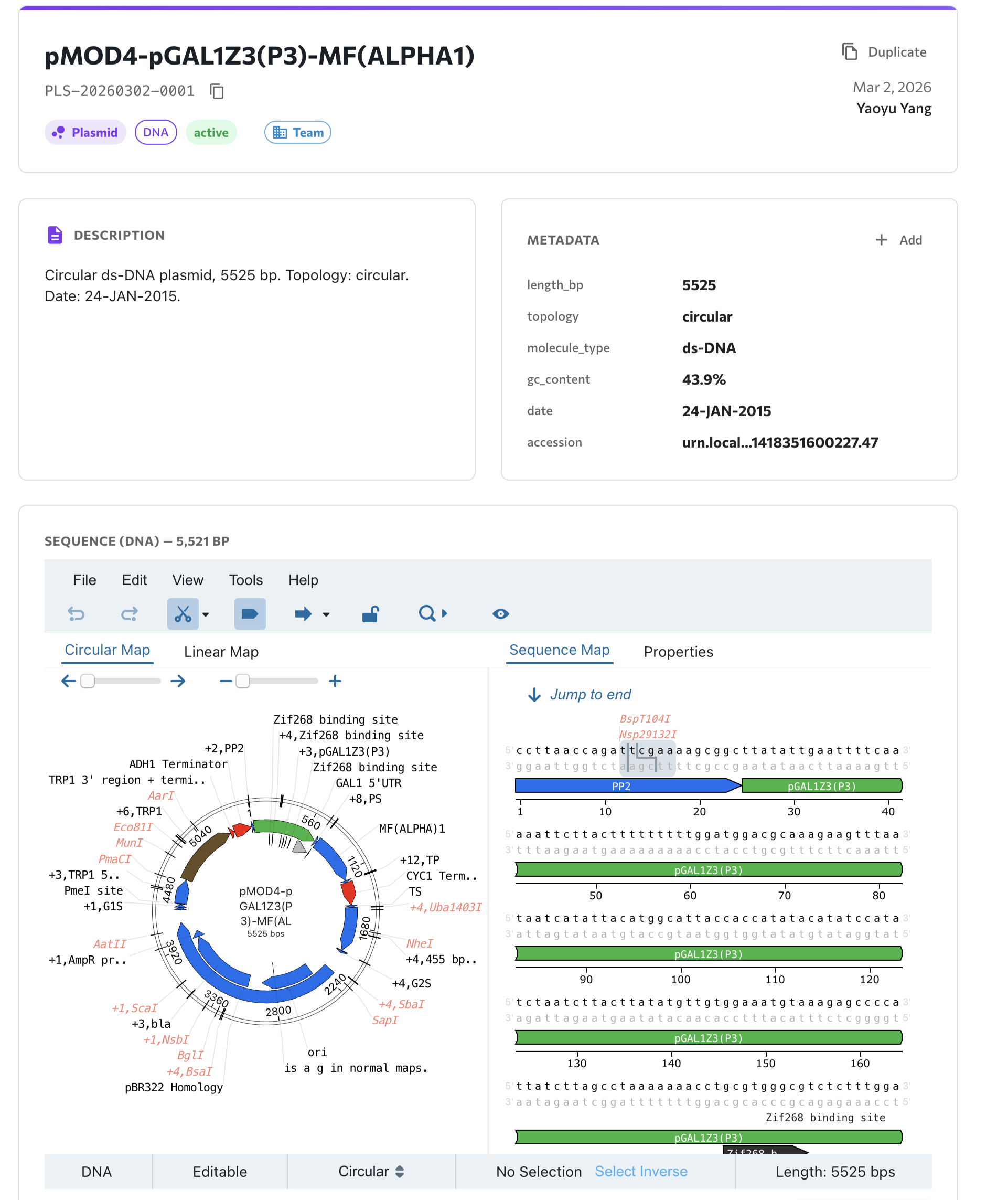 Plasmid viewer